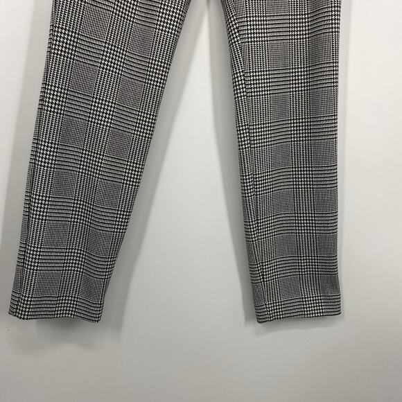 Express Columnist Ankle Pants Women size 4 Black Plaid Mid Rise Stretch - Picture 5 of 11